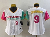 Women's San Diego Padres #9 Jake Cronenworth White Number 2022 City Connect Cool Base Stitched Jersey,baseball caps,new era cap wholesale,wholesale hats
